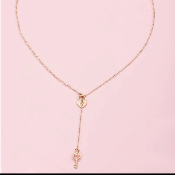 • Giselle •  Lock + Key Lariat Necklace - Picture 2 of 4